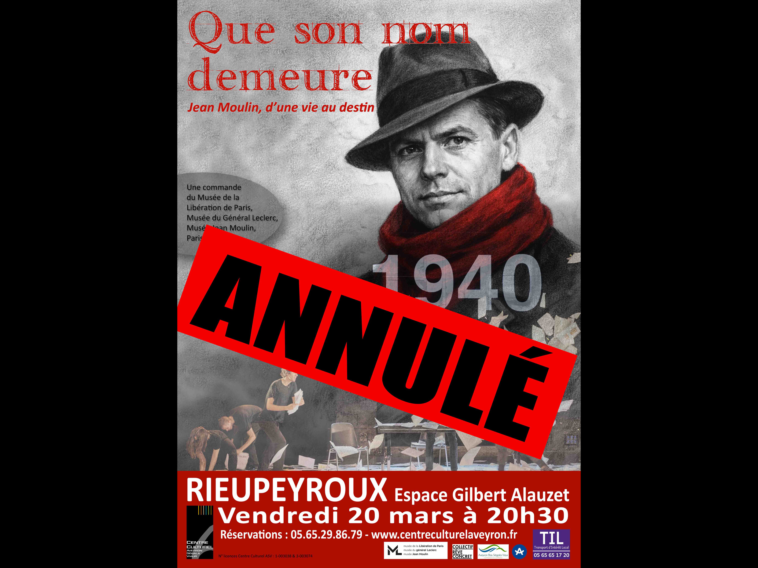 ANNULÉ - Jean Moulin - Que son nom demeure