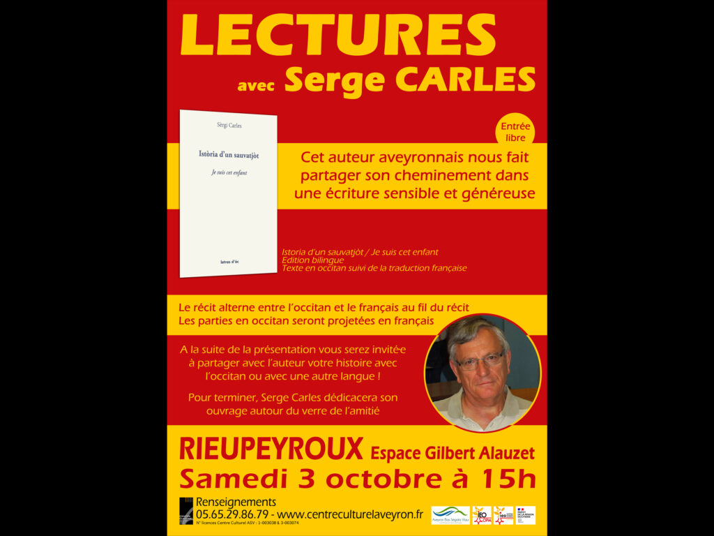 Lecture/Causerie par Serge Carles
